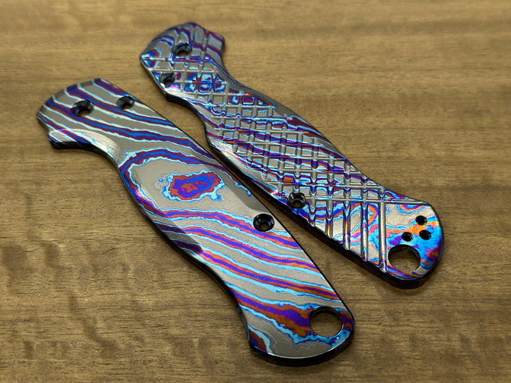 Spyderco Paramilitary 2<br>ZircuTi <br> Side A: STD, Side B: FRAG