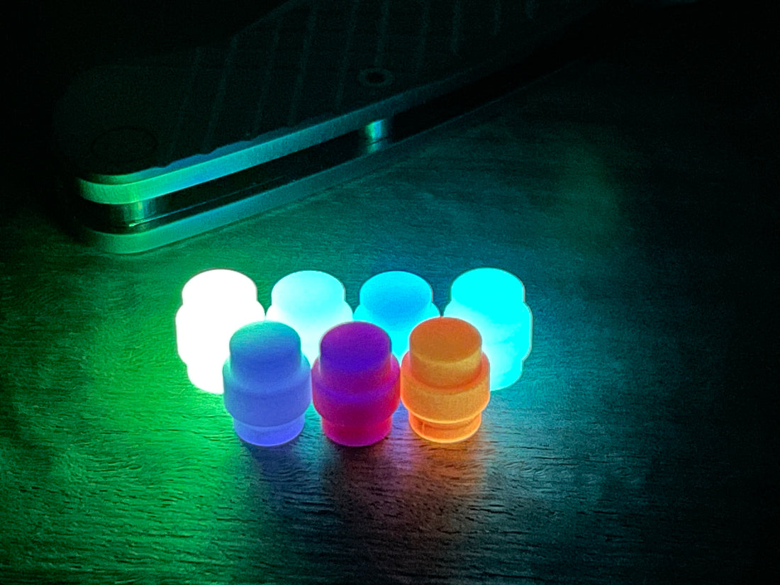 TurboGlow lanyard hole stopper for Manix 2 Spyderco