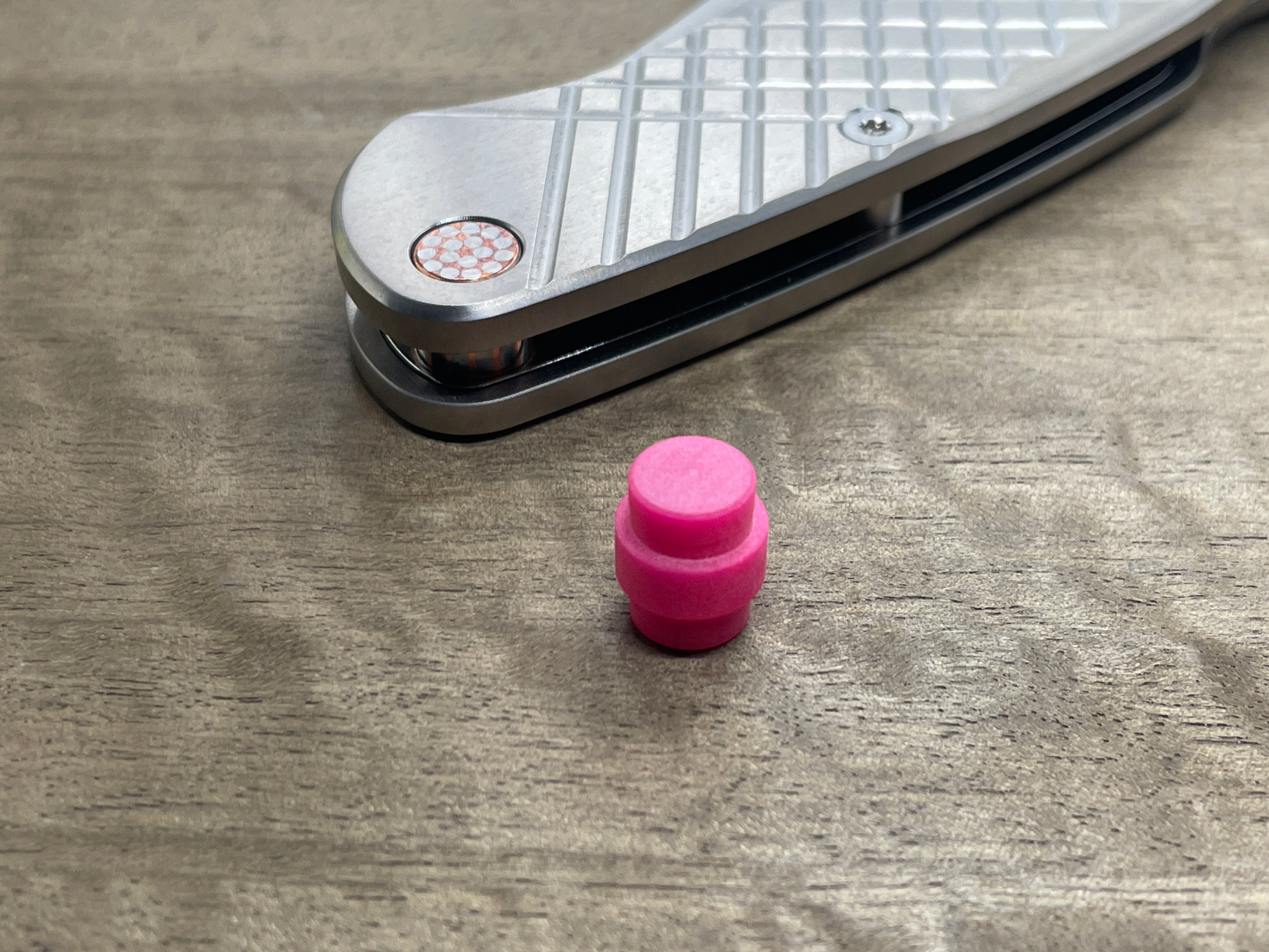 TurboGlow lanyard hole stopper for Manix 2 Spyderco