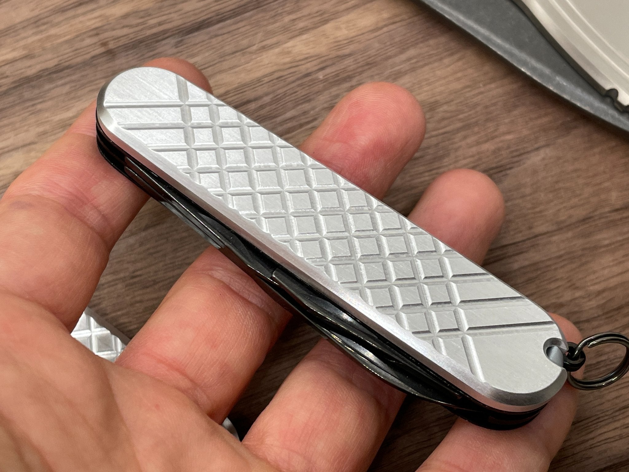 FRAG CNC Milled 91mm Titanium Scales for Swiss Army SAK