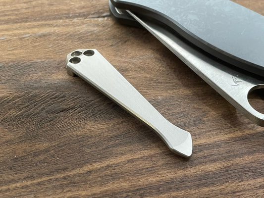 Brushed SPIDY Titanium CLIP for most Spyderco models