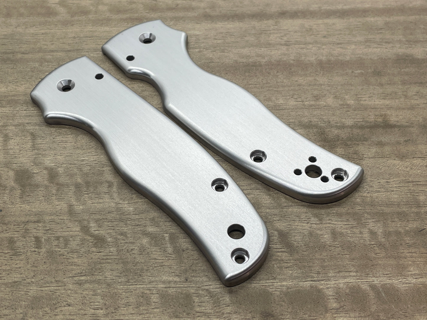 Brushed Titanium Scales for SHAMAN Spyderco