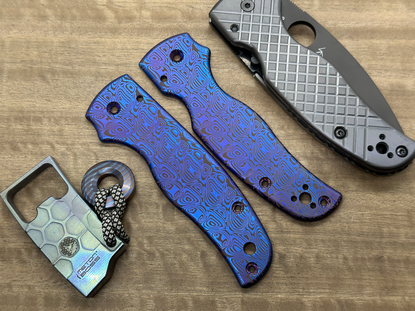 Dama AEGR Flamed Titanium Scales for SHAMAN Spyderco