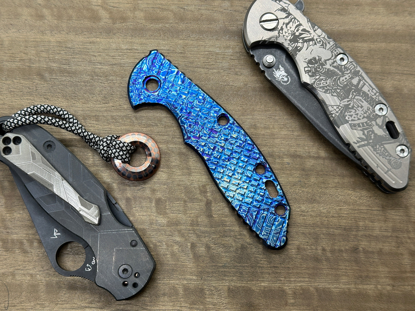 DRAGONFIRE Frag Cnc milled Timascus scale for XM-18 3.5 HINDERER