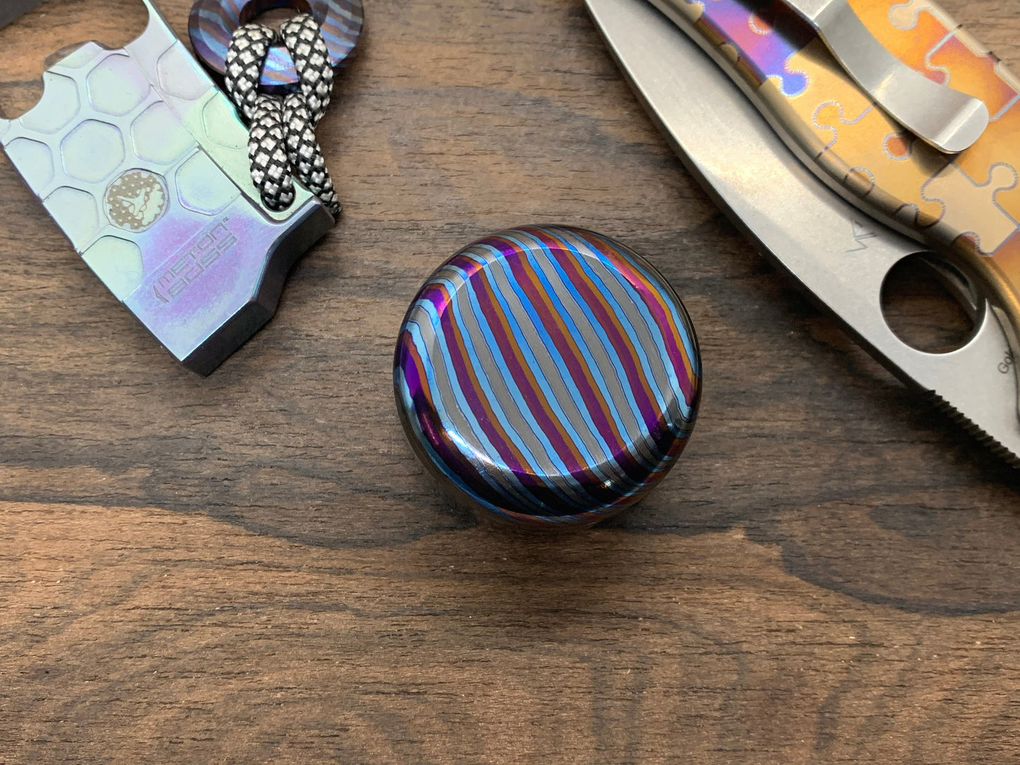 MEGA ZircuTi Black Timascus Meton-Vault Candy Box Pill Box Stash box Pill Case