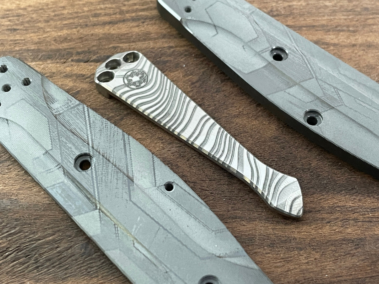 BESKAR engraved SPIDY Titanium CLIP for most Benchmade models