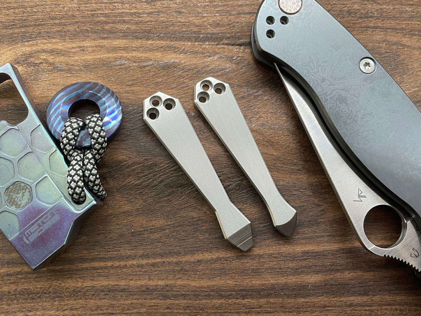 Brushed Dmd Titanium CLIP for most Spyderco models