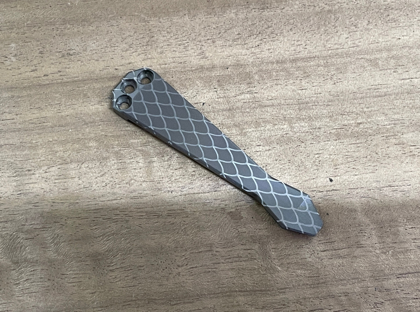 DRAGONSKIN engraved Black Zirconium Dmd CLIP for most Benchmade models