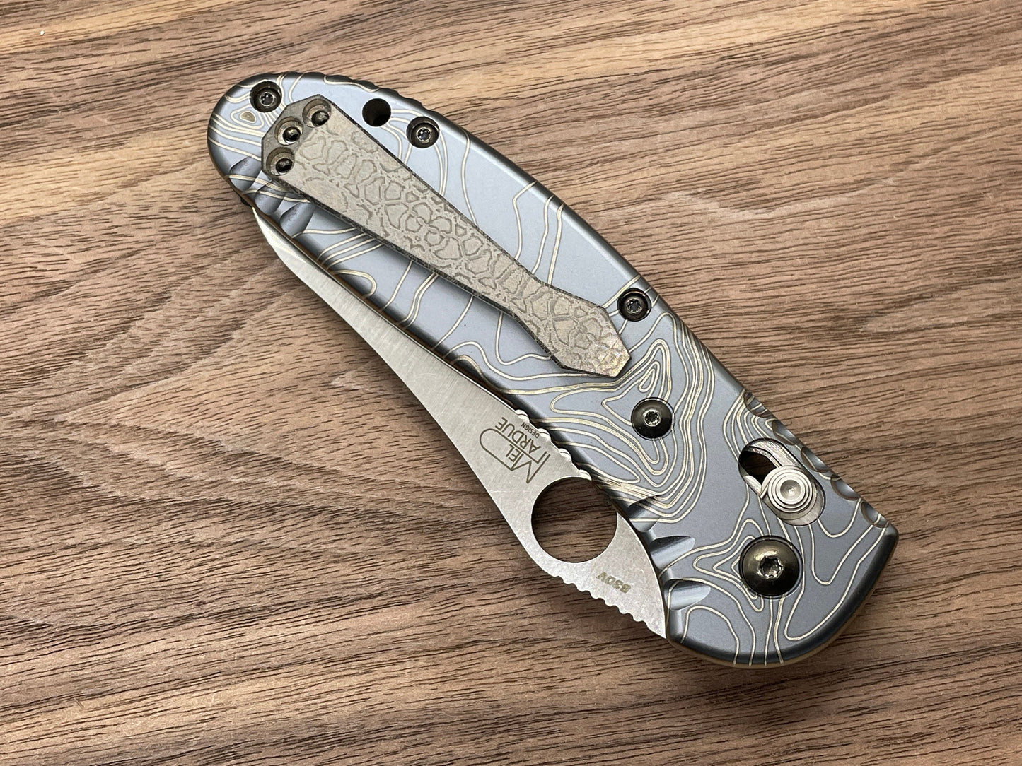 REPTILIAN engraved Dmd Titanium CLIP for most Benchmade models