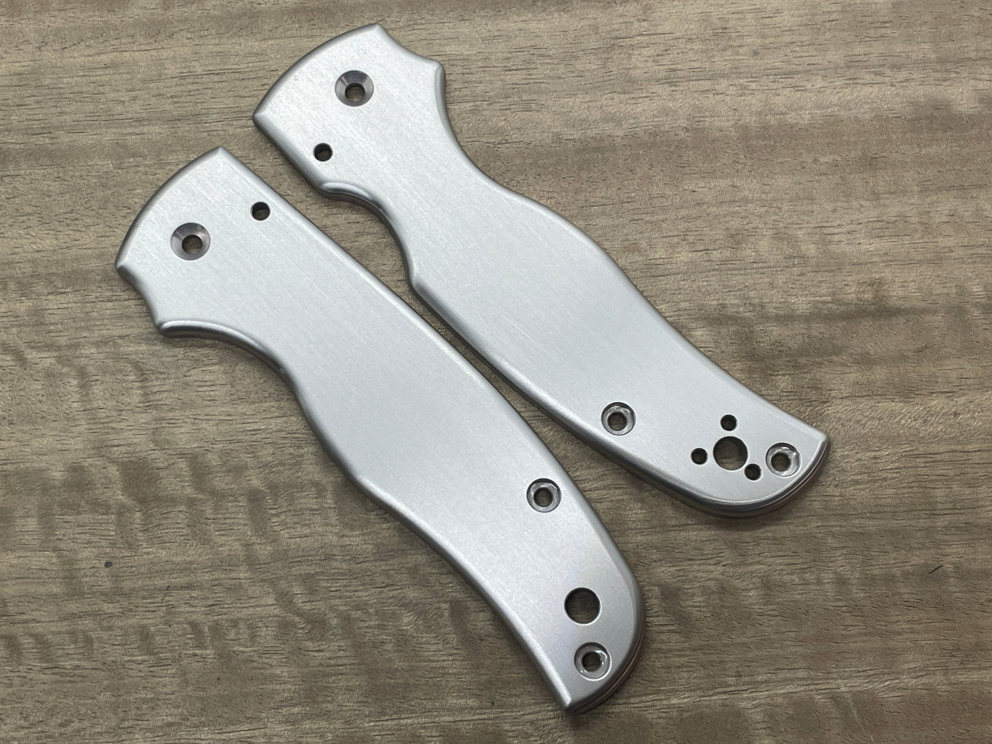 Brushed Titanium Scales for SHAMAN Spyderco