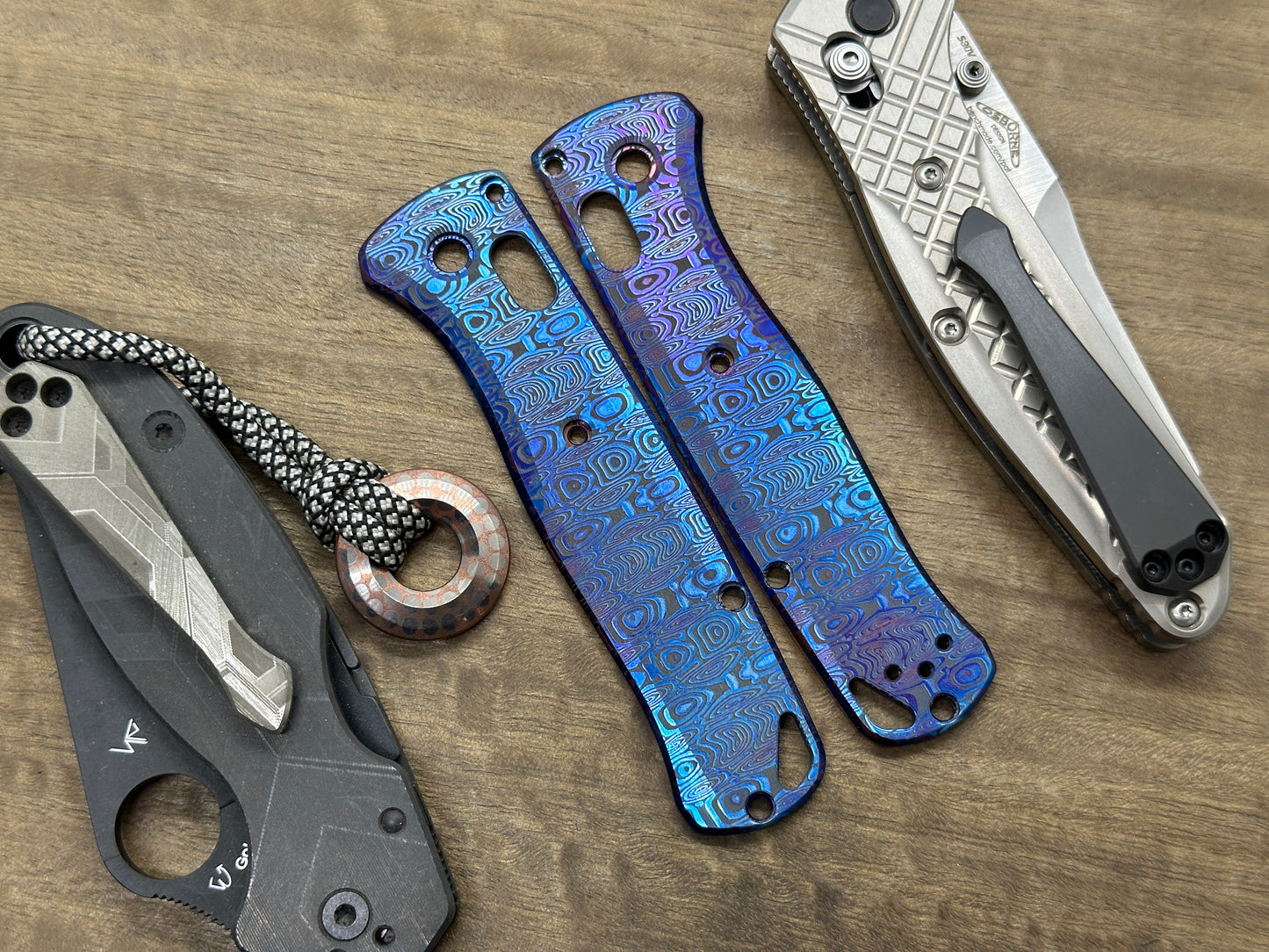 Dama LADDER Flamed Titanium Scales for Benchmade Bugout 535