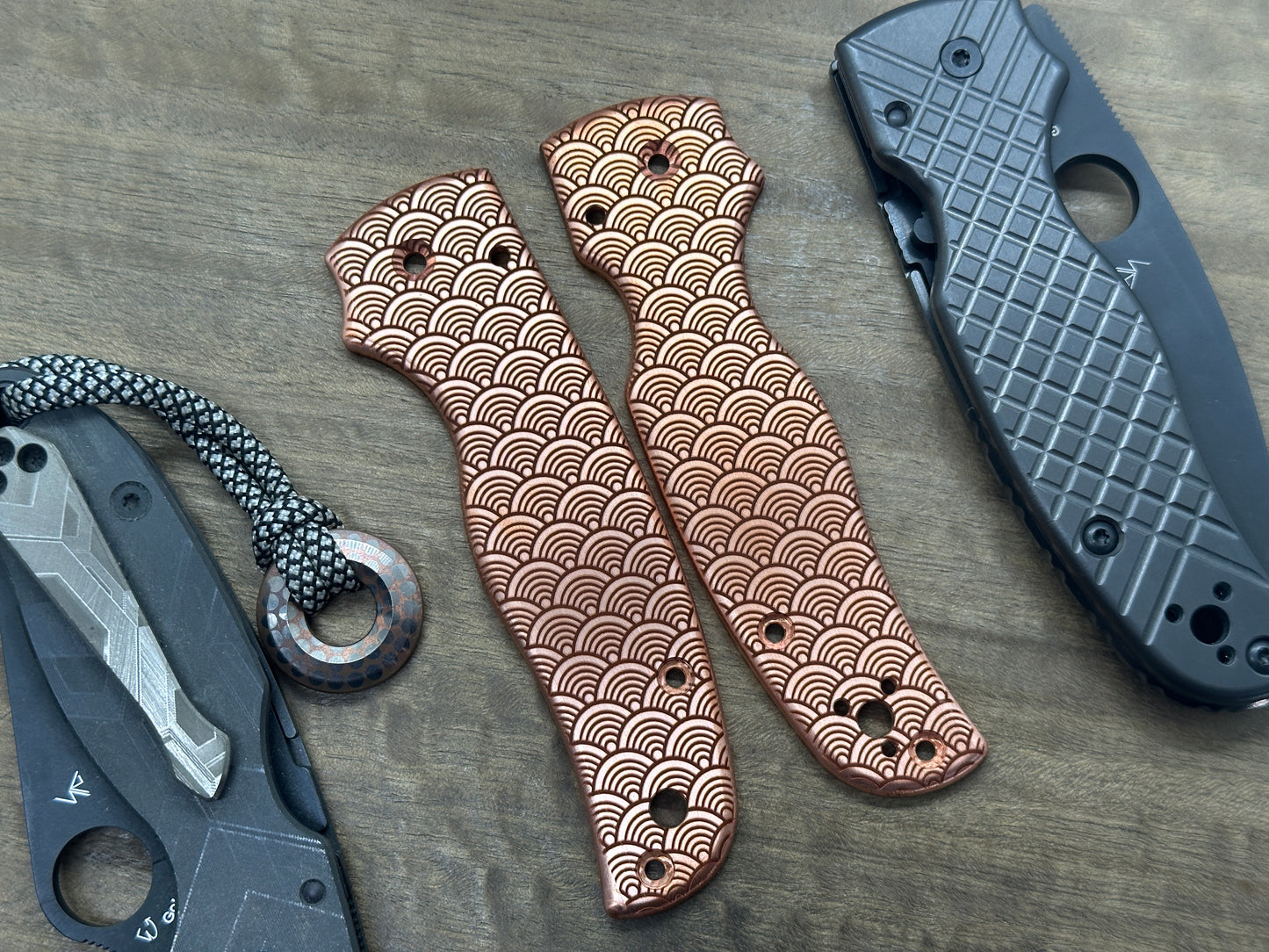 SEIGAIHA Copper Scales for SHAMAN Spyderco