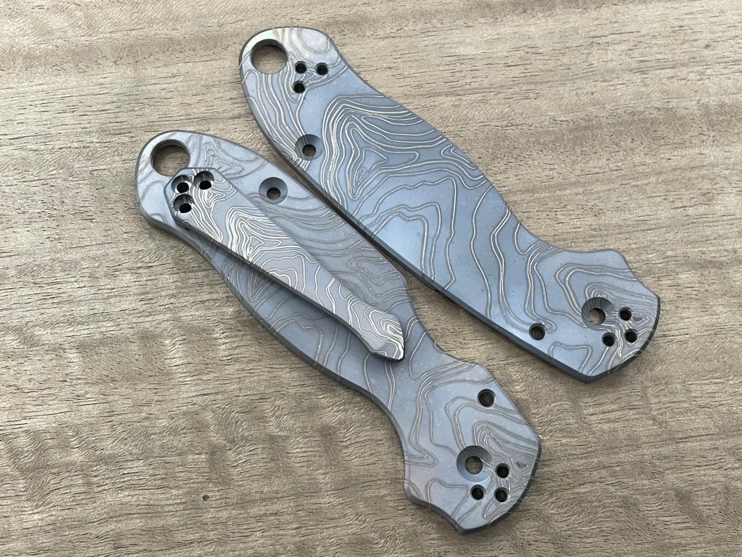 TOPO Black SPIDY Titanium CLIP for most Spyderco models