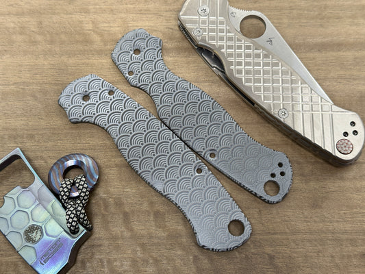 SEIGAIHA black Zirconium scales for Spyderco Paramilitary 2 PM2