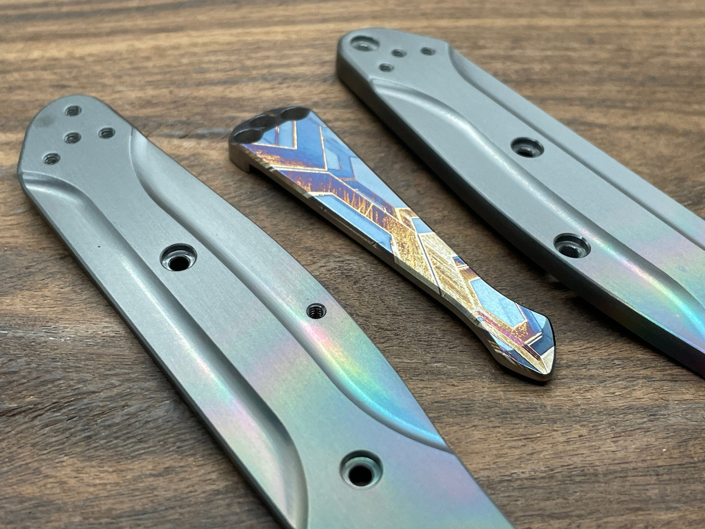 FALCON heat ano engraved SPIDY Titanium CLIP for most Benchmade models