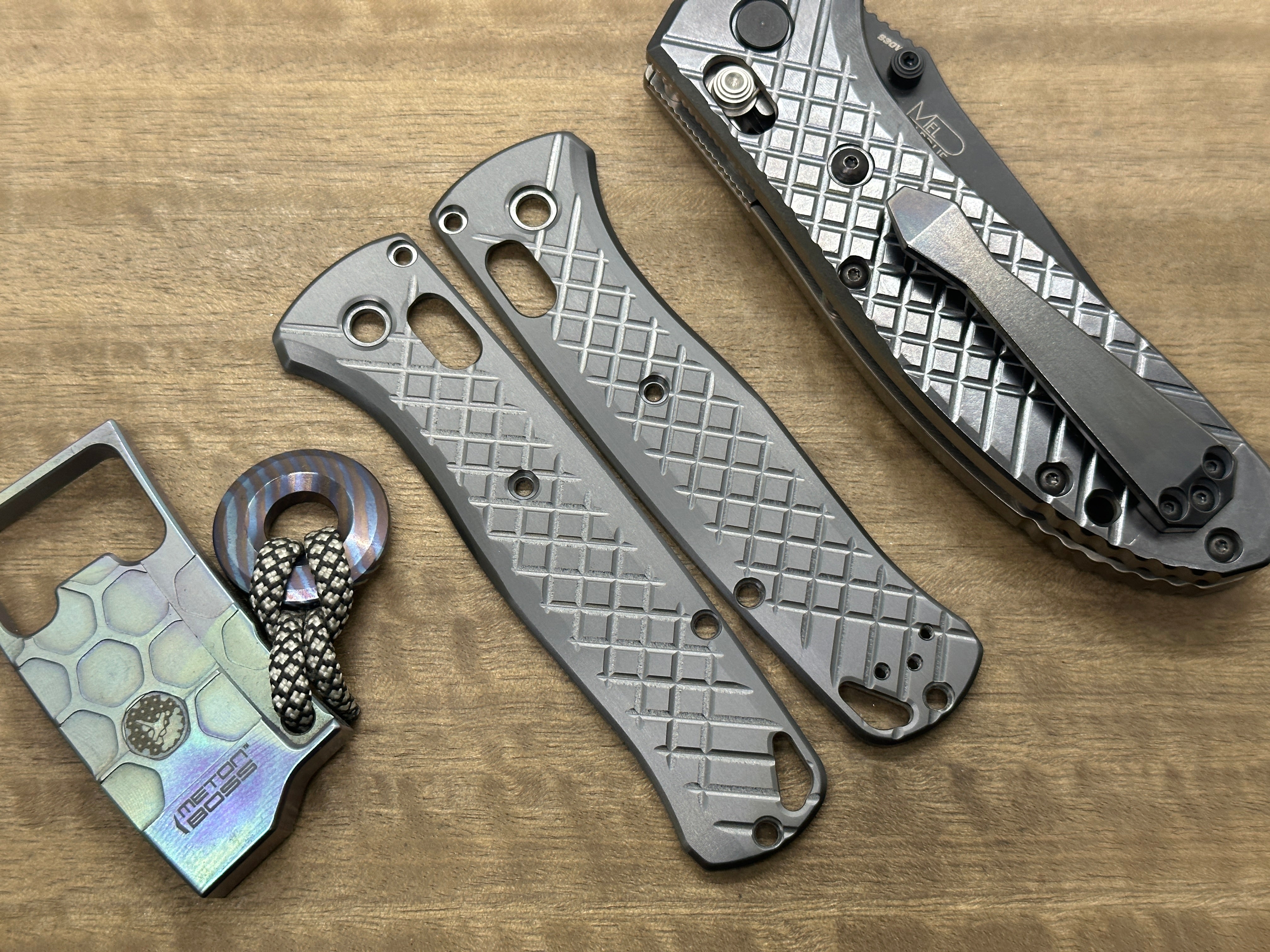 Zirconium FRAG Cnc milled Scales for Benchmade Bugout 535 – Metonboss