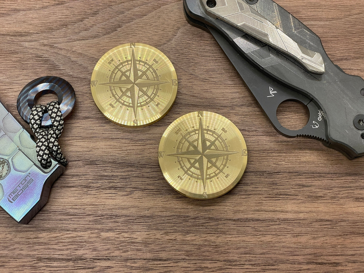 HAPTIC Coins CLICKY COMPASS Brass Fidget toy