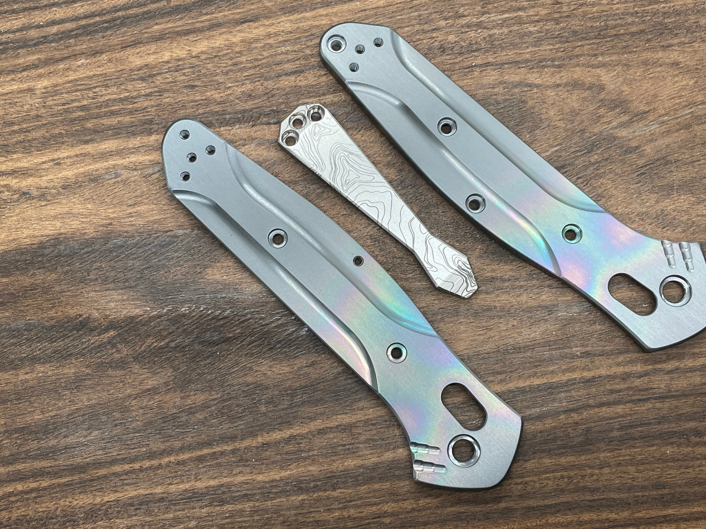 TOPO engraved Dmd Titanium CLIP for most Benchmade models