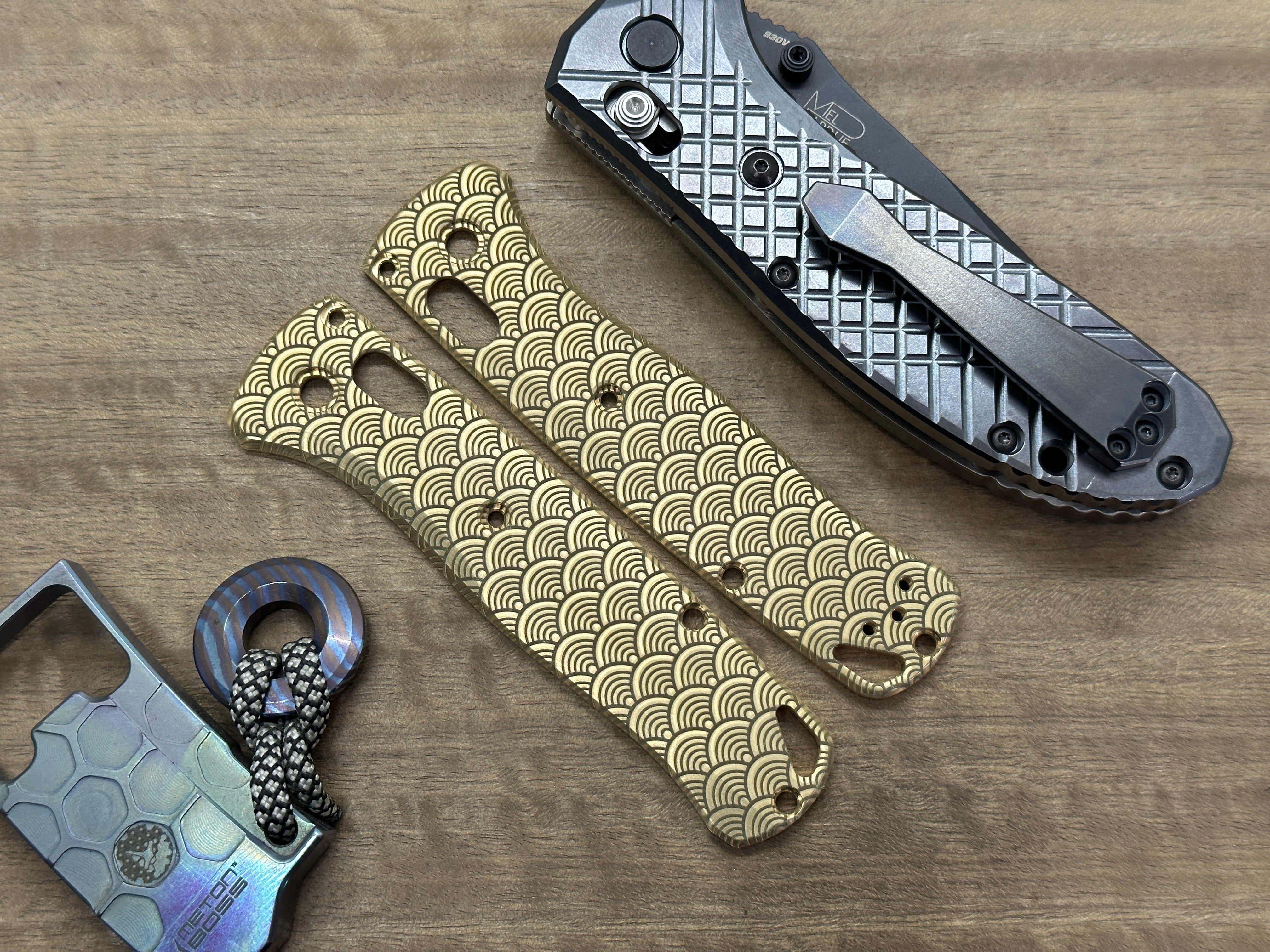 Polished online Brass Custom Scales for Benchmade Bugout 535 Folding Knife scales Pocket knife Handles EDC MetonBoss Every Day Carry Birthday gift