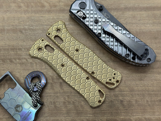 SEIGAIHA BRASS Scales for Benchmade Bugout 535
