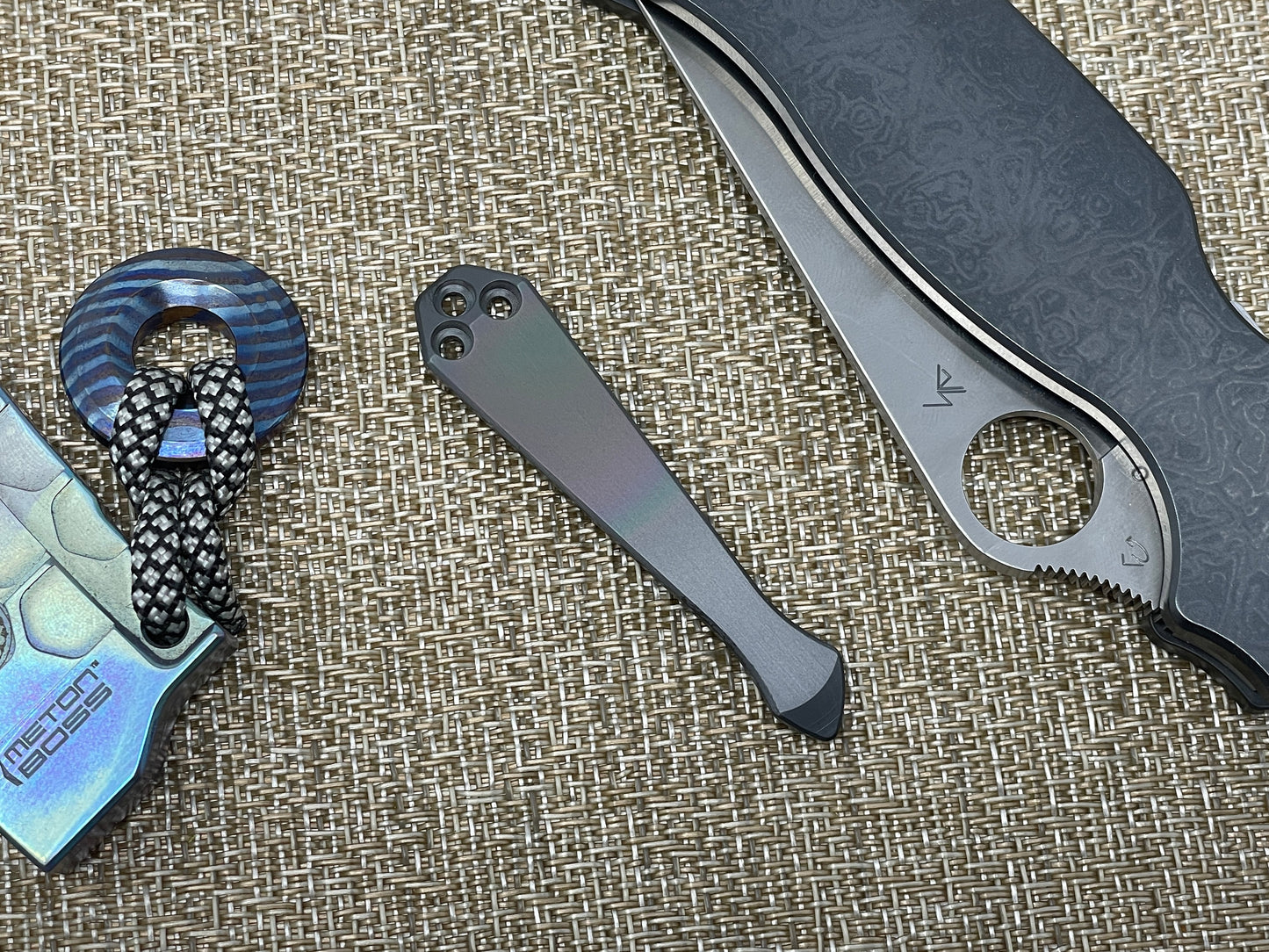 Black Rainbow Zirconium Spidy CLIP for most Spyderco models