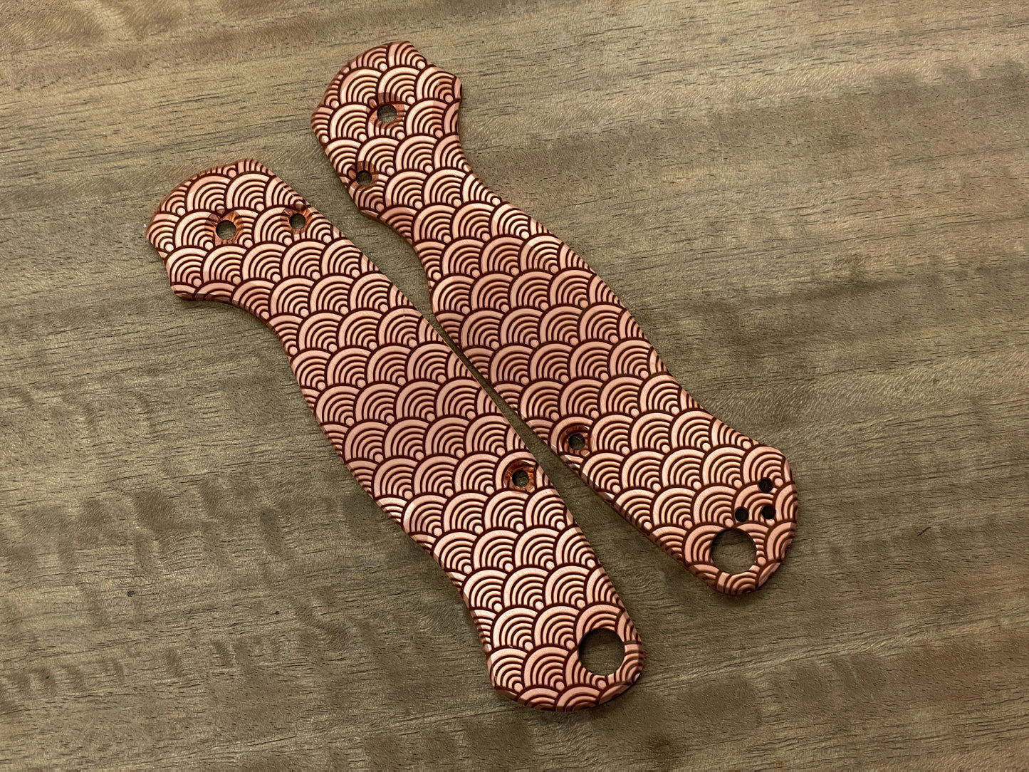 SEIGAIHA Copper scales for Spyderco Paramilitary 2 PM2