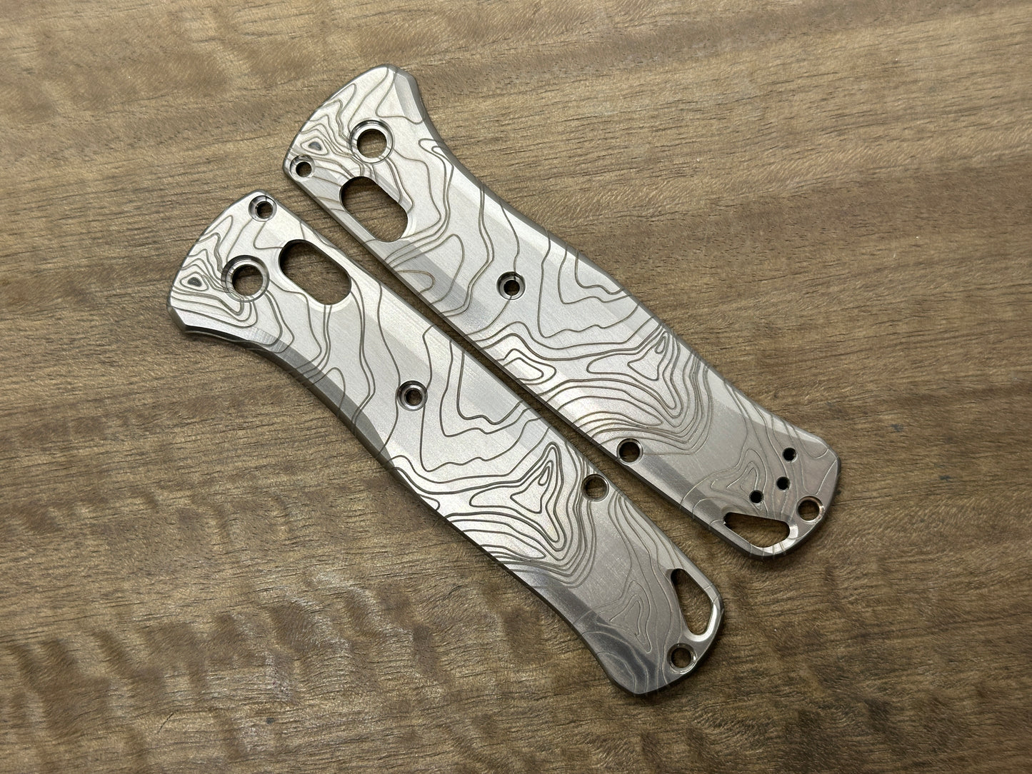 TOPO engraved Titanium Scales for Benchmade Bugout 535