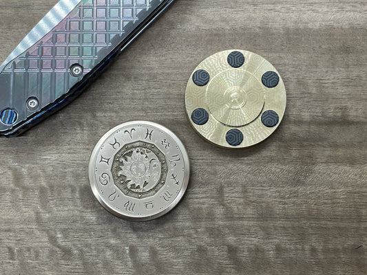 Sun and Moon Phosphor Bronze CLICKY HAPTIC Coins Fidget