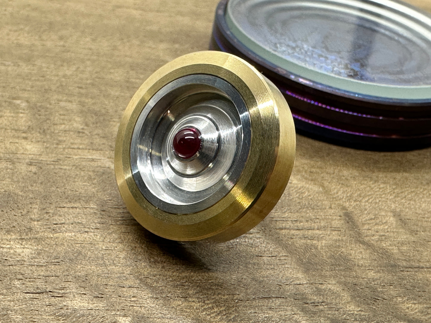 Grooved Brass 1in Spinning Top PERFORMER - Alu Aerospace stem