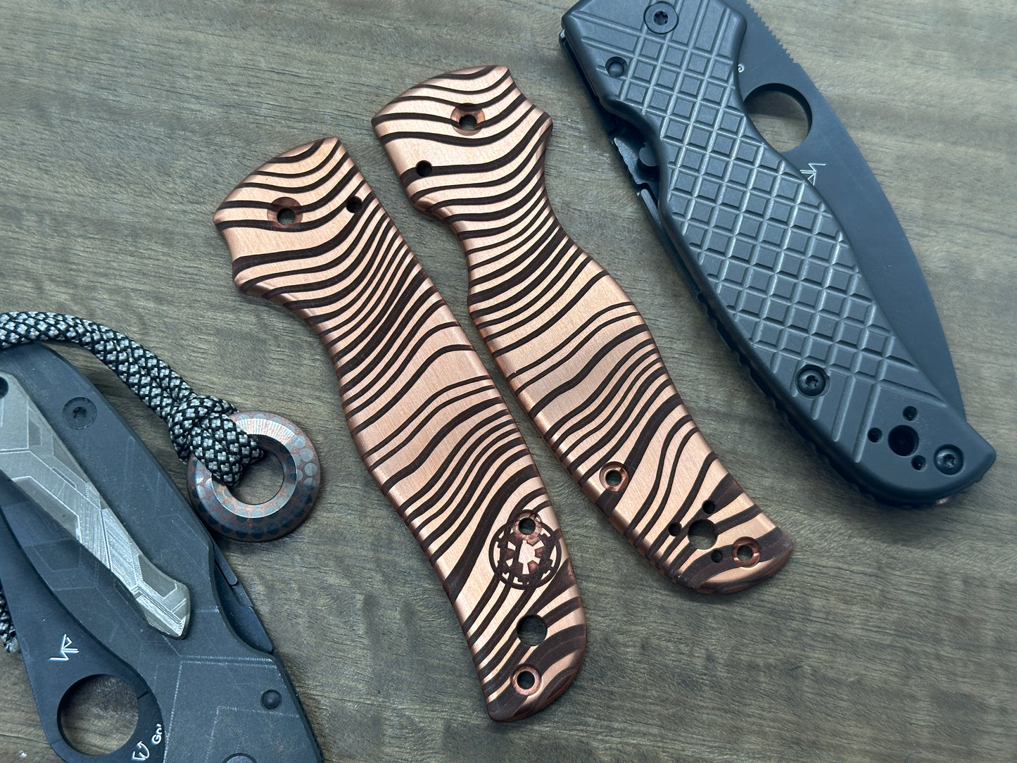 Beskar Mandalorian Copper Scales for SHAMAN Spyderco