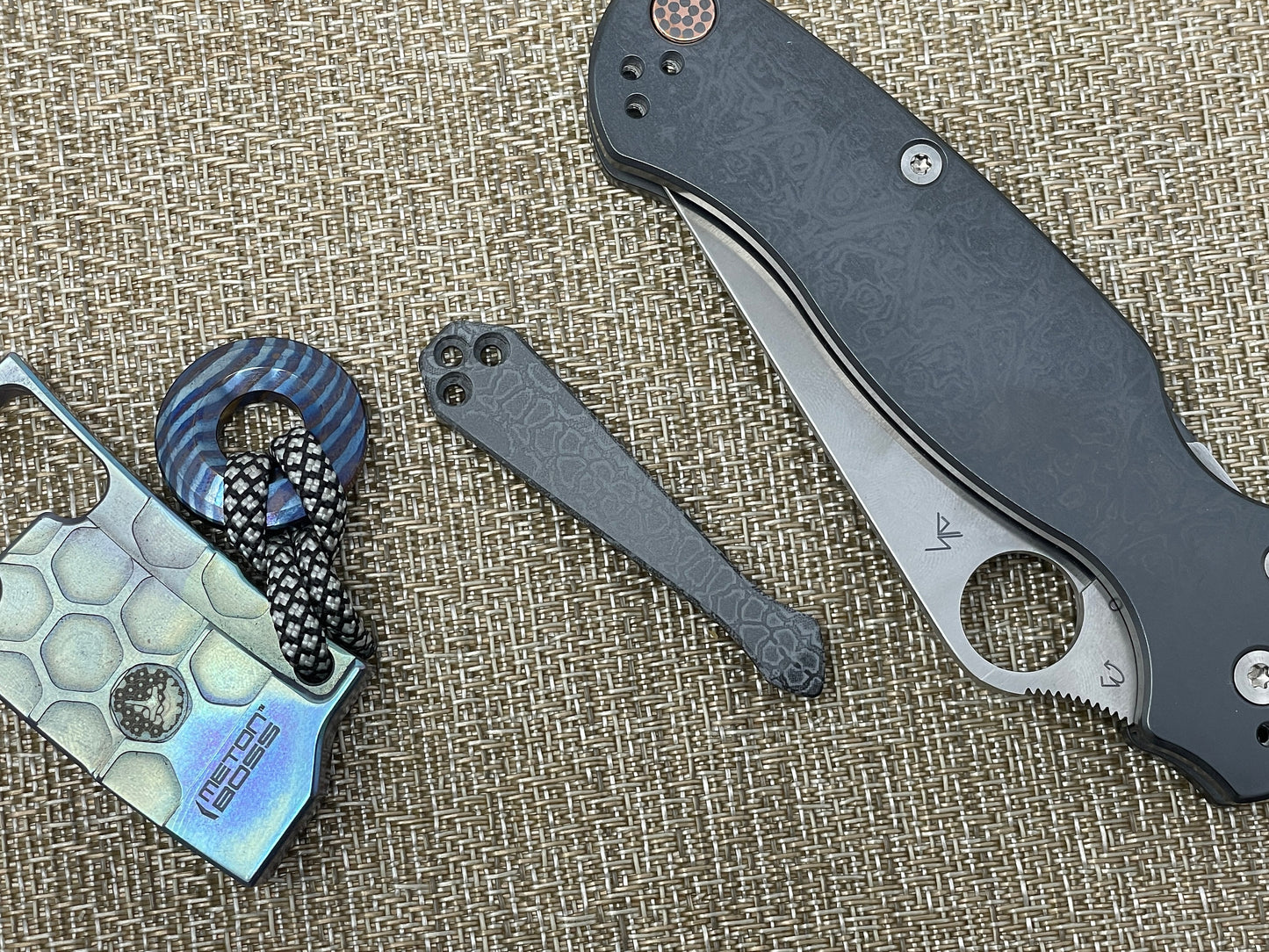 Black Zirconium REPTILIAN Spidy CLIP for most Spyderco models