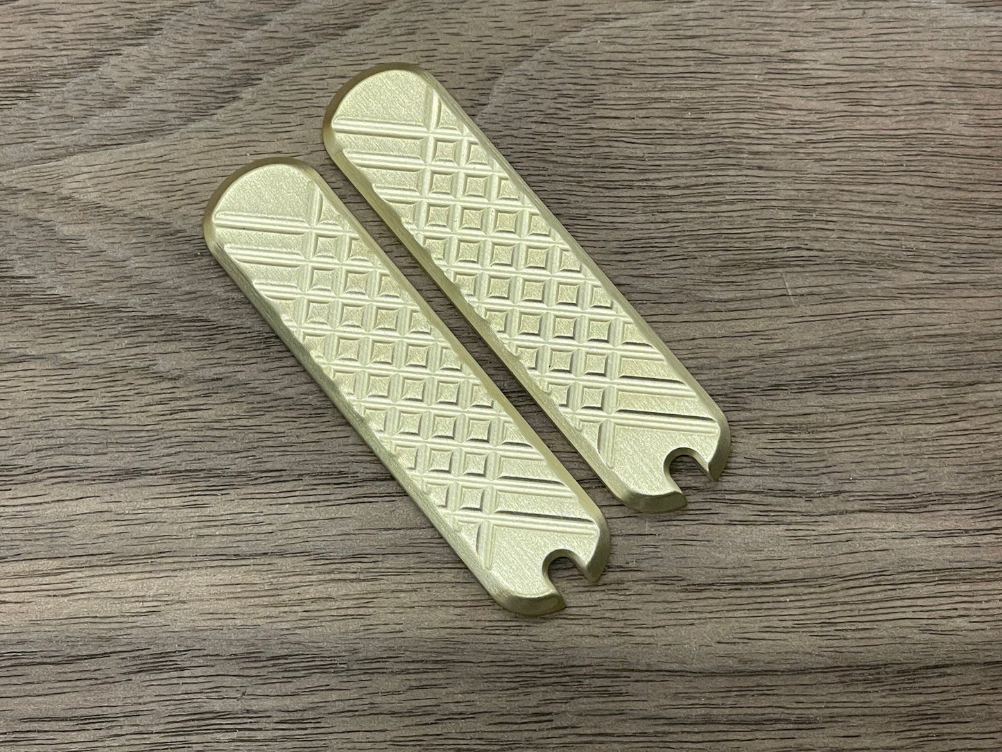 FRAG Cnc milled 58mm Brass Scales for Swiss Army SAK