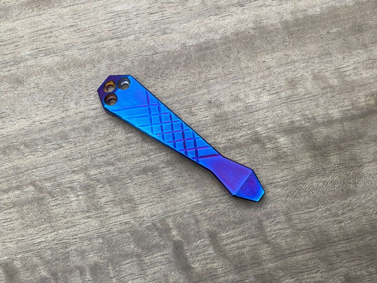 Flamed FRAG Cnc milled Titanium CLIP for most Spyderco models