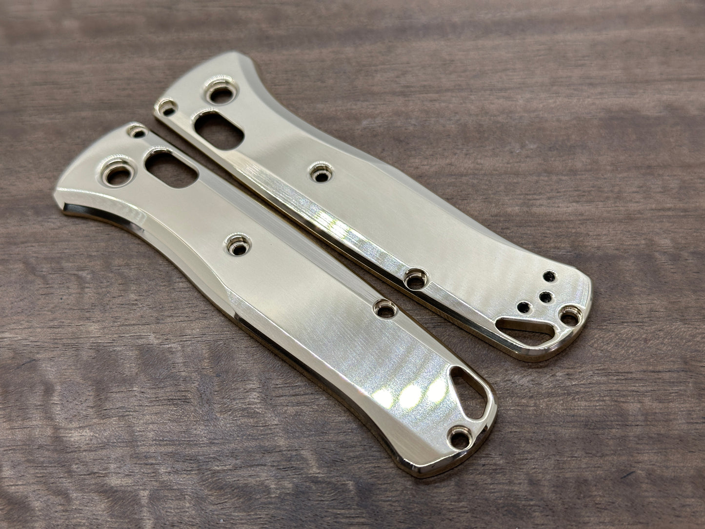 Polished Brass Scales for Benchmade Bugout 535