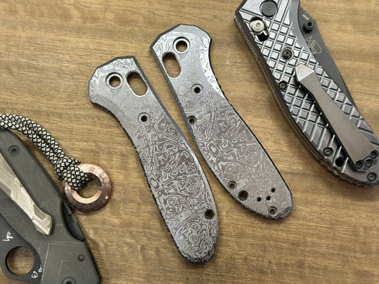 ALIEN Black engraved Titanium Scales for Benchmade GRIPTILIAN 551 & 550