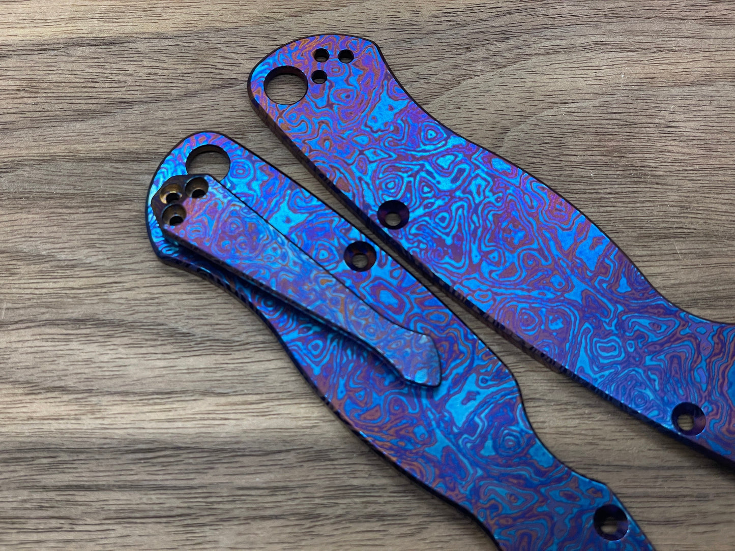 ALIEN heat ano engraved SPIDY Titanium CLIP for most Spyderco models