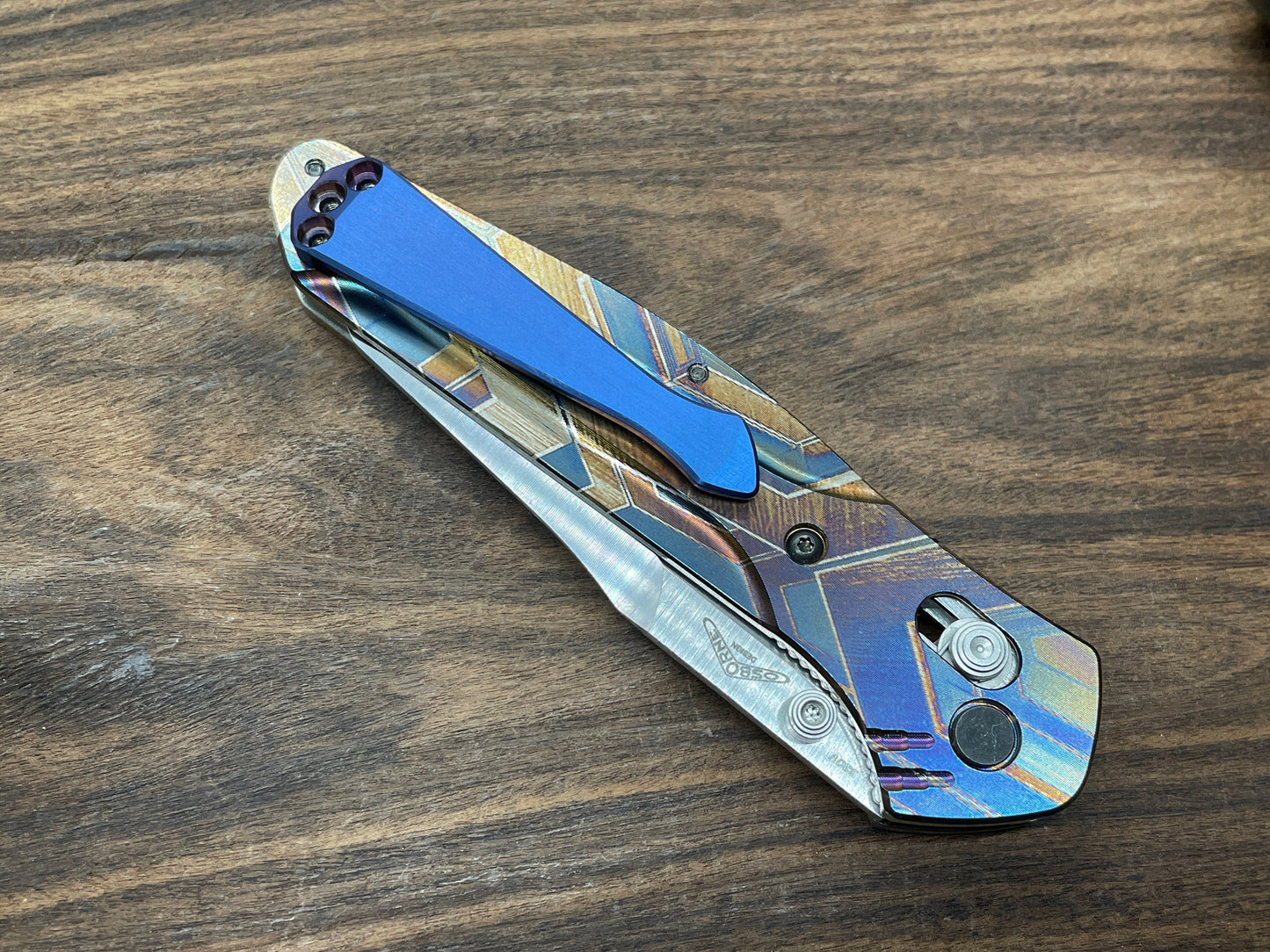 BLUE ano SPIDY Titanium CLIP for most Benchmade models