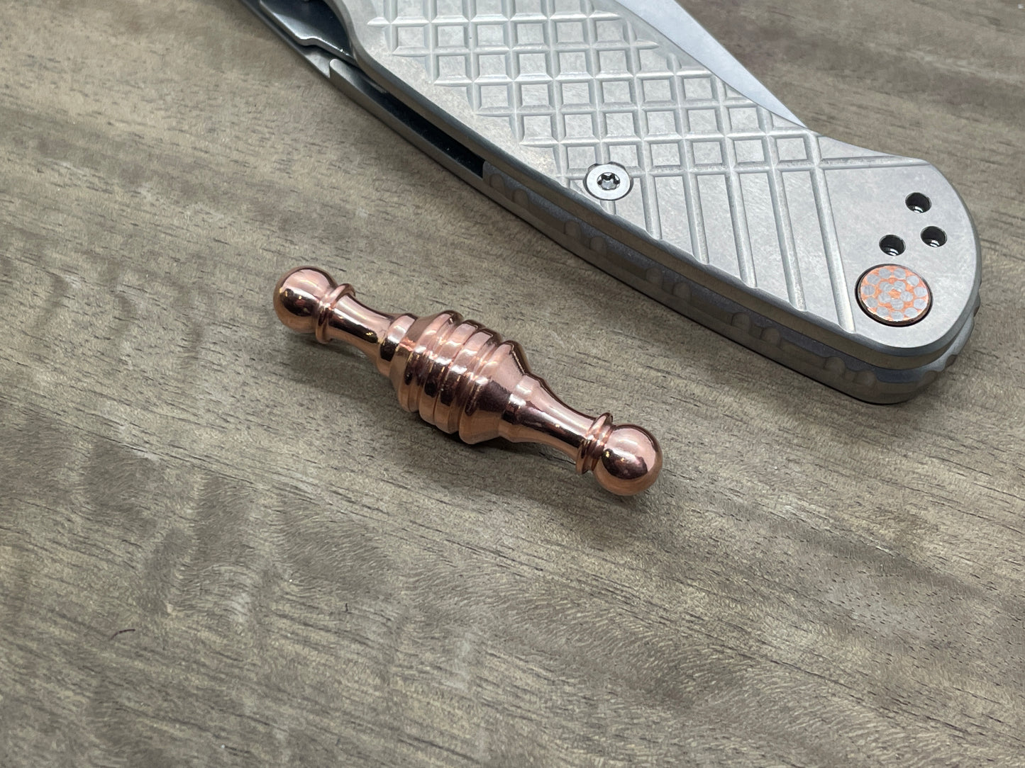 Polished Copper Haptic-PAWN Haptic Slider Chess Pawn fidget