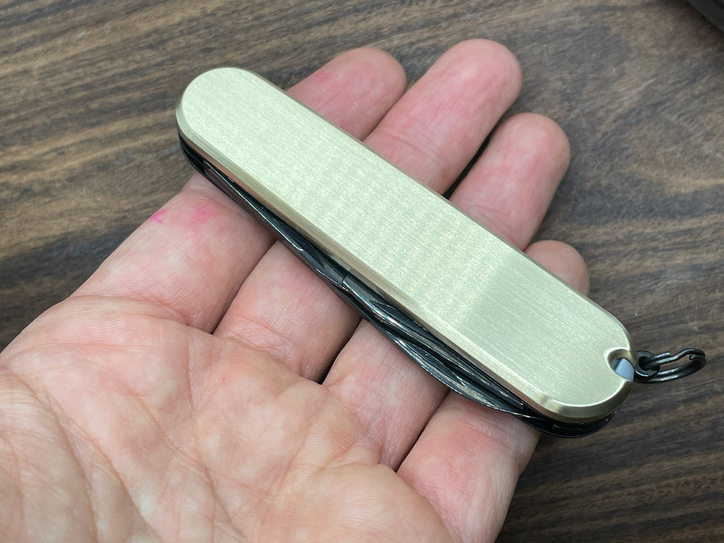 Brushed 91mm Brass Scales for Swiss Army SAK