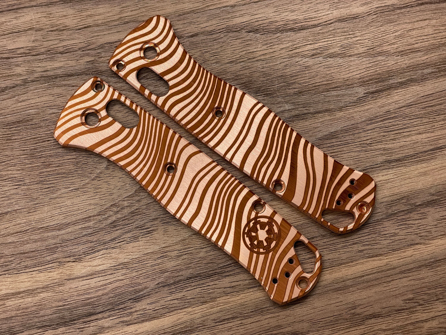 Beskar Mandalorian Copper Scales for Benchmade Bugout 535