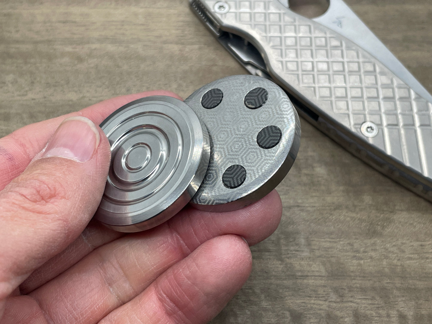 ORBITER Polished Stainless Steel Haptic Coins Slider Fidget