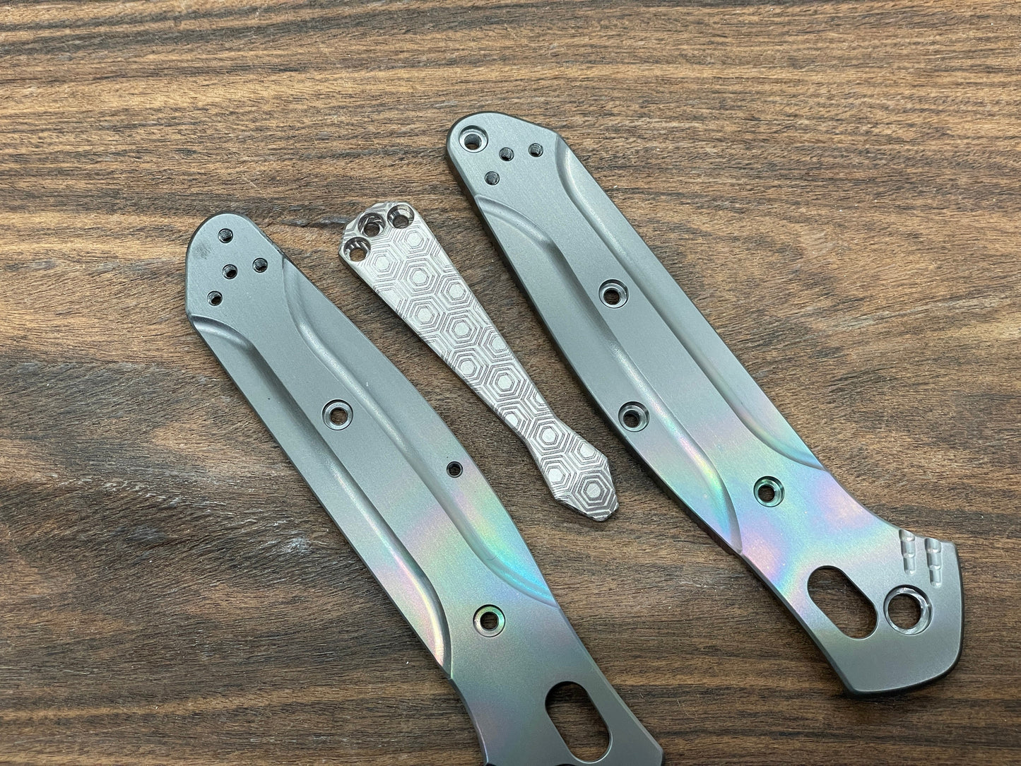 HONEYCOMB engraved Dmd Titanium CLIP for most Benchmade models