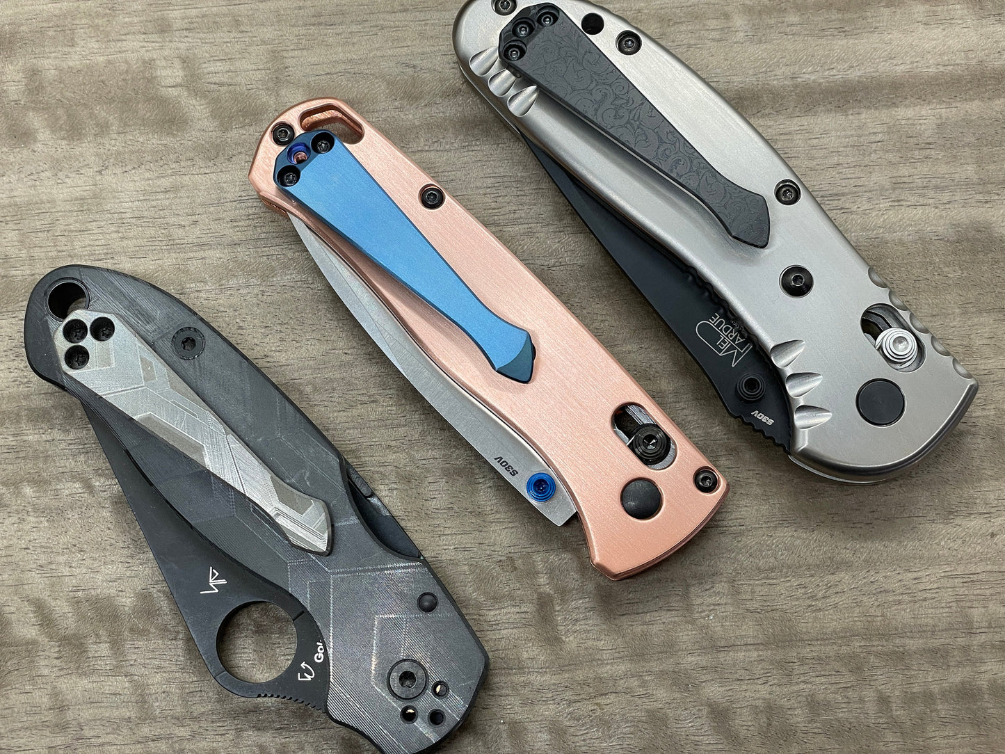 BLUE ano SPIDY Titanium CLIP for most Benchmade models