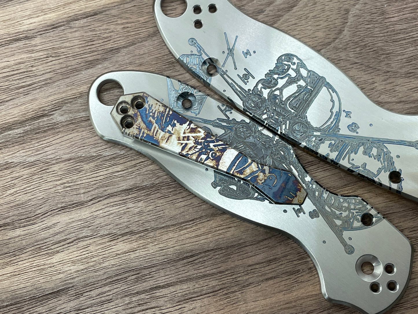 Star Wars Heat ano Dmd Titanium CLIP for most Spyderco models