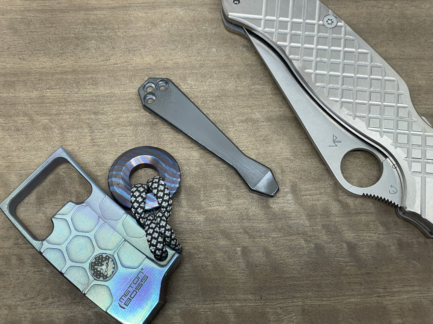 Polished Zirconium Dmd CLIP for most Spyderco models