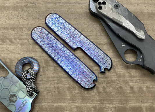 RIPPLE Flamed 91mm Titanium Scales for Swiss Army SAK