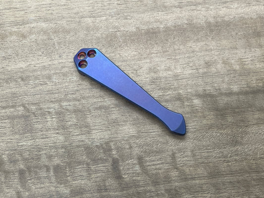 Tumbled Flamed SPIDY Titanium CLIP for most Spyderco models