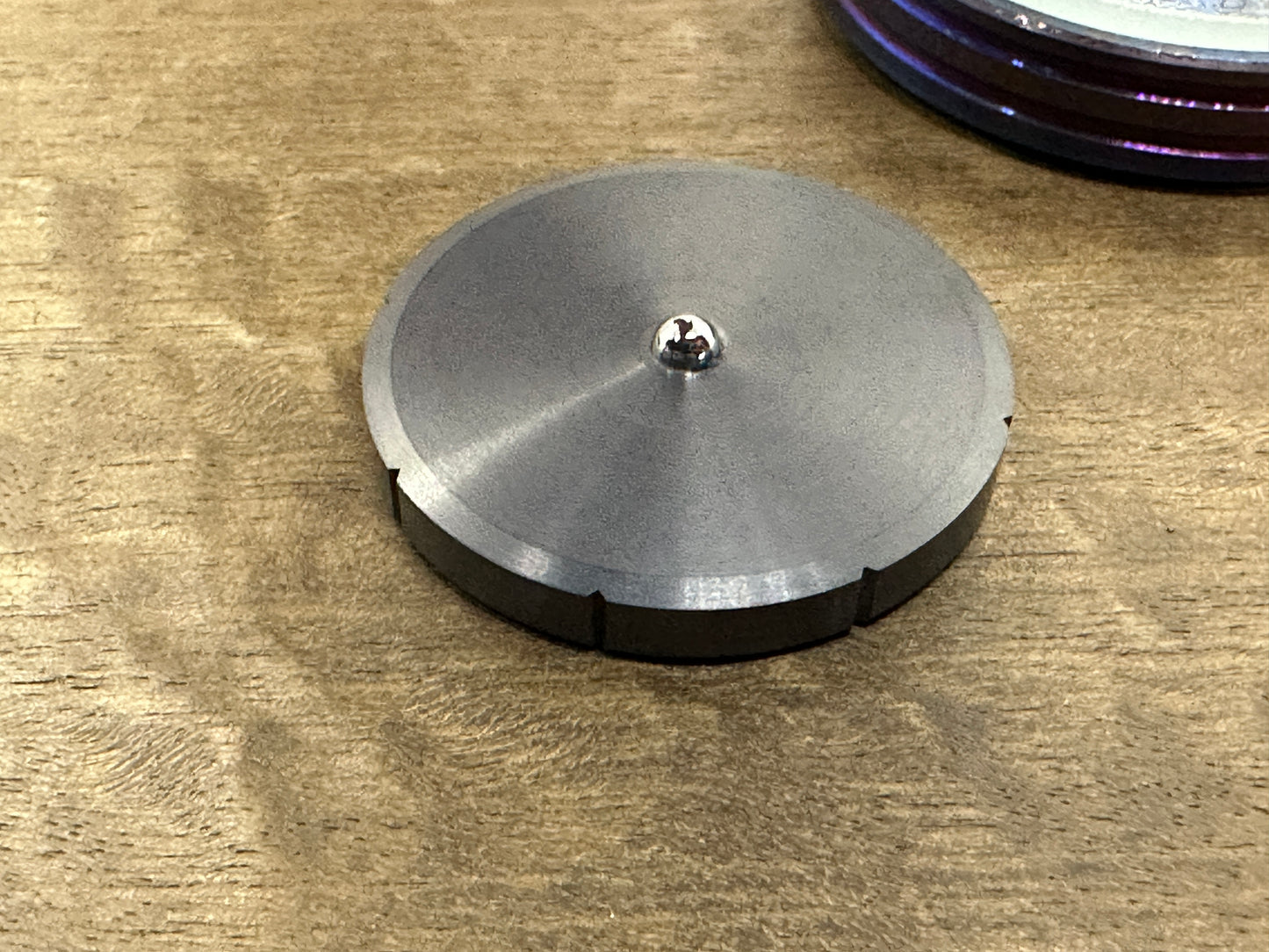Black TUNGSTEN Spinning Worry Coin Spinning Top