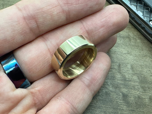 ESSENTIAL Polished BRASS Ring US Size: 8 -13