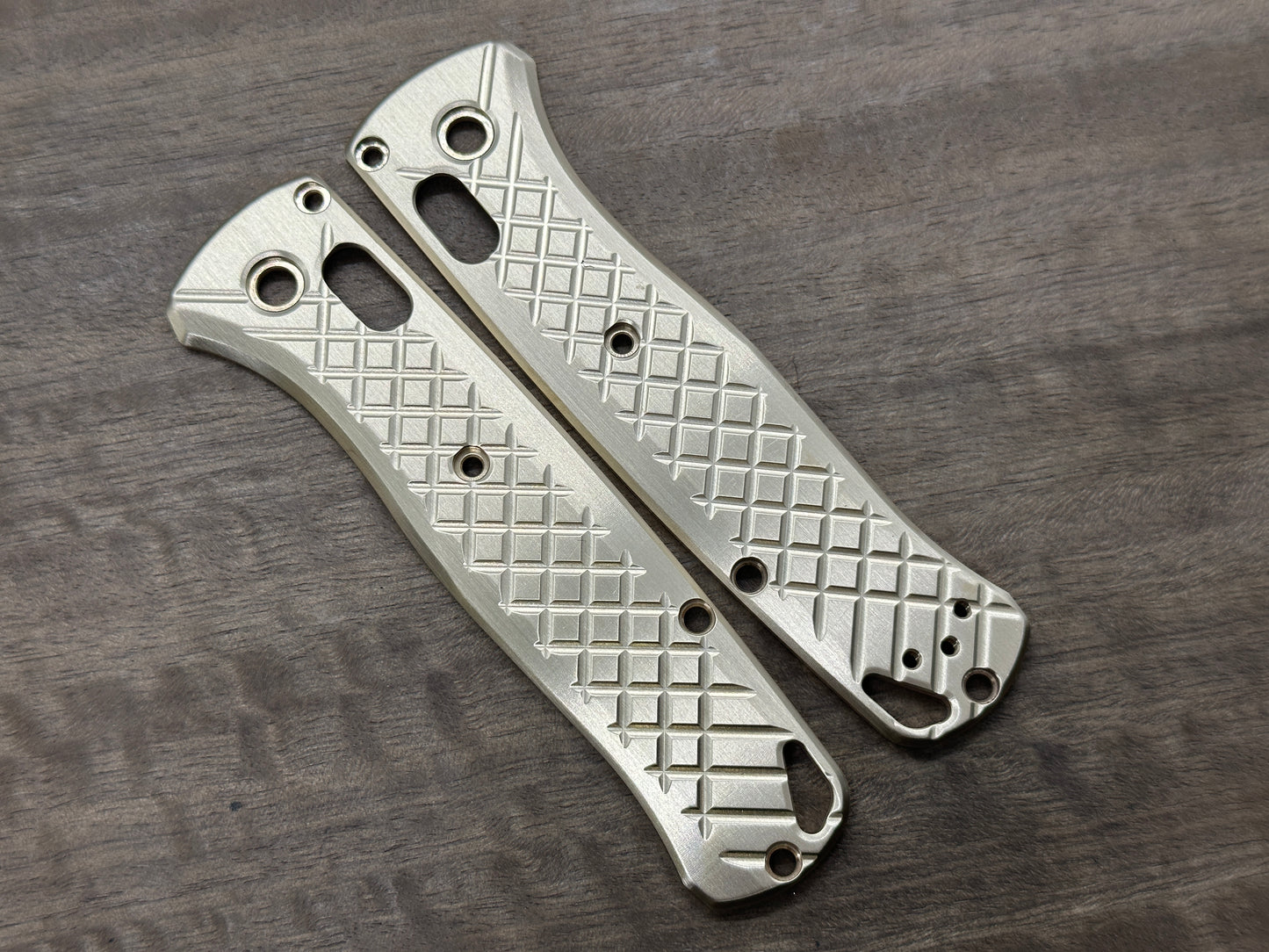 Brass FRAG Cnc milled Scales for Benchmade Bugout 535